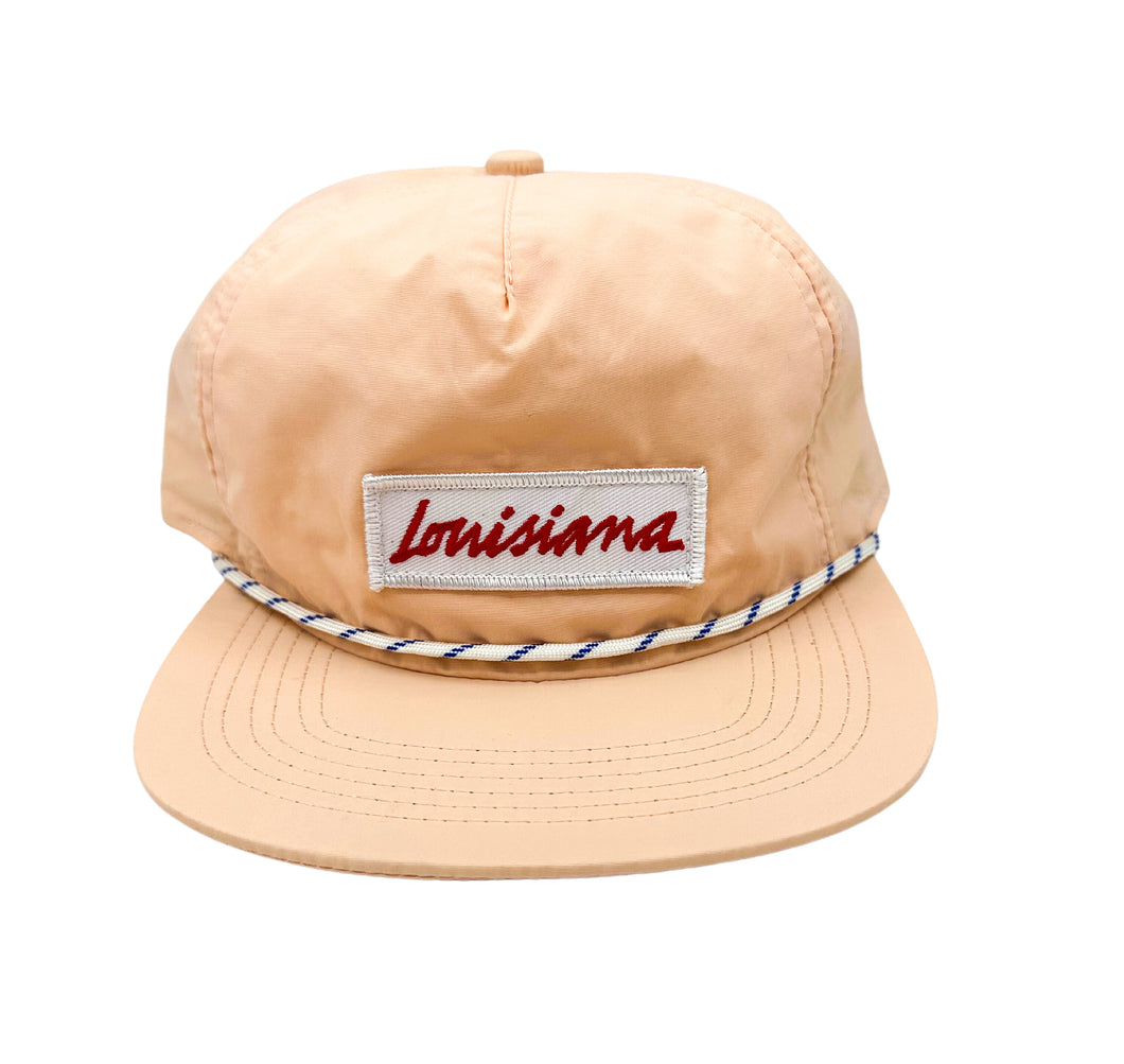 Louisiana Plate Nylon (Quick Dry) Rope Hat - Blush + White Rope