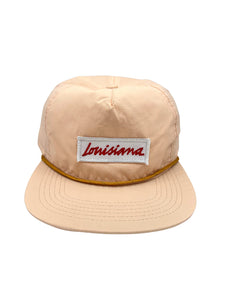 Louisiana Plate Nylon Rope Hat - Blush + Mustard Rope