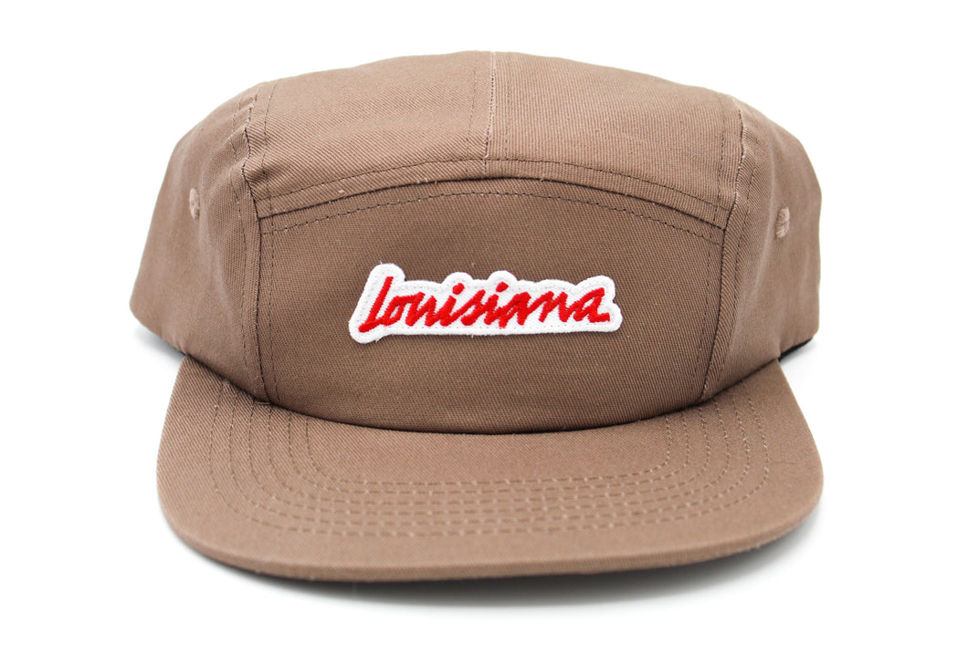 Brown Louisiana Plate Camper Hat