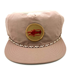 Crawfish Cap - Dusty Rose + Brown Rope