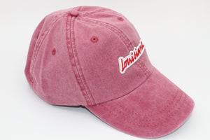 Louisiana Plate Dad Hat- Nautical Red