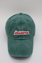 Load image into Gallery viewer, Louisiana Plate Dad Hat- Forest Green
