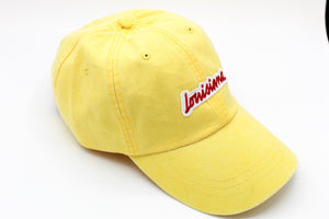 Louisiana Plate Dad Hat - Yellow