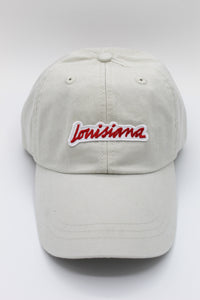 Louisiana Plate Dad Hat - Ivory