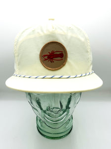 Crawfish Cap -Pale Yellow + White Rope