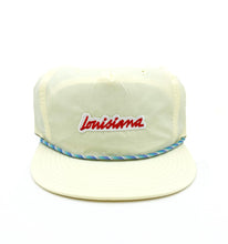 Load image into Gallery viewer, Louisiana Plate Rope Hat - Pale Yellow and Blue Rope
