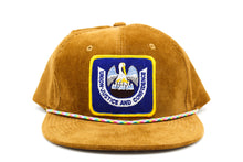 Load image into Gallery viewer, Louisiana State Seal + Confetti Rope Snapback
