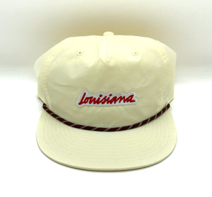 Louisiana Plate Rope Hat- Pale Yellow