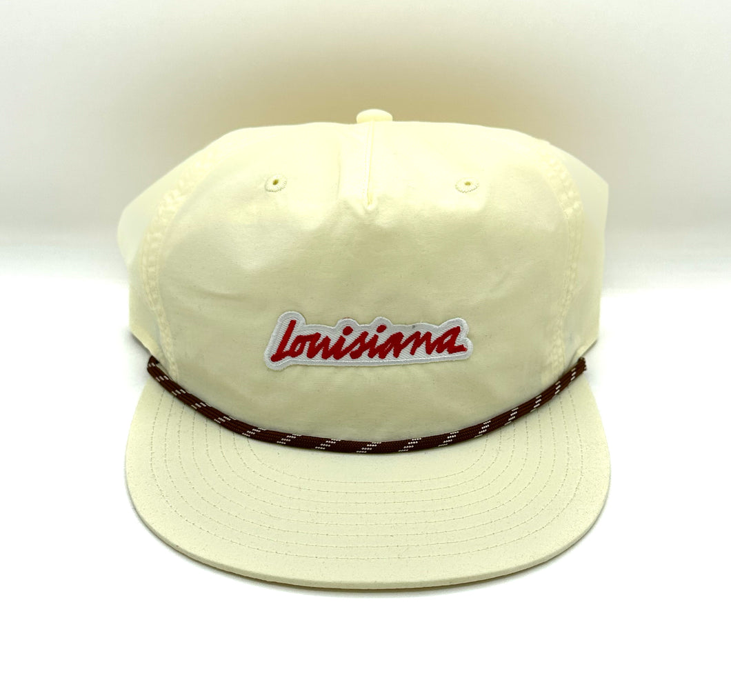 Louisiana Plate Rope Hat- Pale Yellow