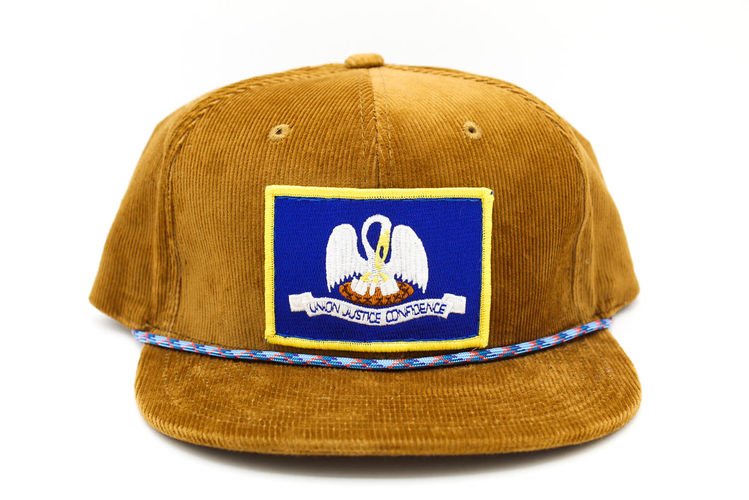 Louisiana State Flag + Blue Rope Snapback