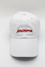 Load image into Gallery viewer, Louisiana Plate Dad Hat - White
