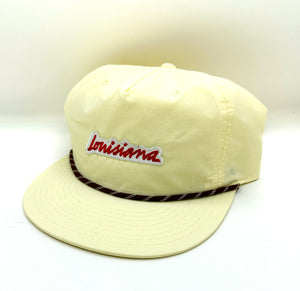 Louisiana Plate Rope Hat- Pale Yellow