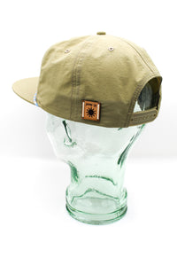 Gator Nylon (Quick Dry) Snapback - Khaki + Blue/Blush Rope