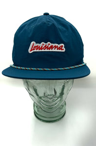 Louisiana Plate Rope Hat - Teal Blue