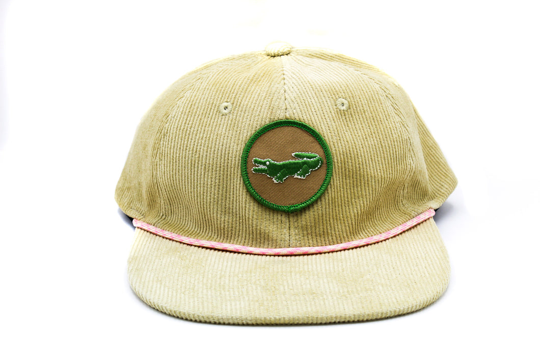 Gator Corduroy 6-Panel + Pink Rope