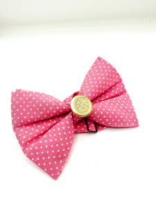 Pink Polka Dot Bow Tie