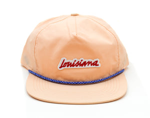 Louisiana Plate Nylon Rope Hat- Blush