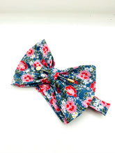 Load image into Gallery viewer, Pink+Blue Floral Bow Tie
