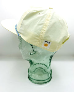 Louisiana Plate Rope Hat - Pale Yellow and Blue Rope