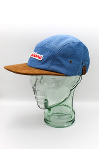 Louisiana Plate Denim + Suede Camper Hat