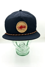 Load image into Gallery viewer, Crawfish Cap- Navy + Brown Rope
