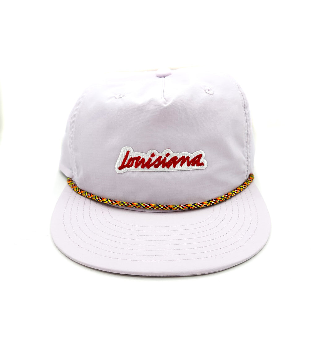 Louisiana Plate Rope Hat- Lilac