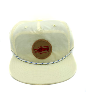 Crawfish Cap -Pale Yellow + White Rope