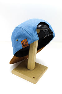 Louisiana Plate Denim + Suede Camper Hat