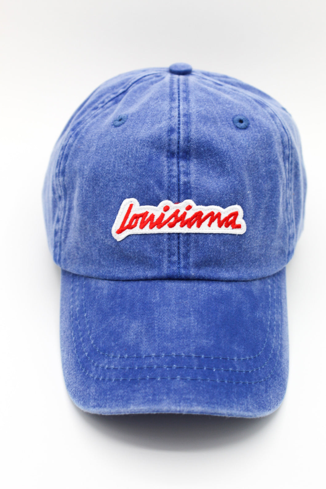 Louisiana Plate Dad Hat- Royal Blue