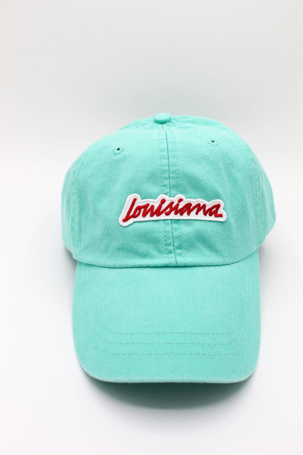 Louisiana Plate Dad Hat- Sea Foam