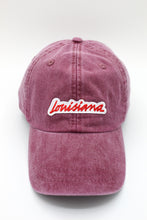 Load image into Gallery viewer, Louisiana Plate Dad Hat - Burgundy
