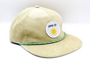 J+J Corduroy 6-panel, Turquoise Rope